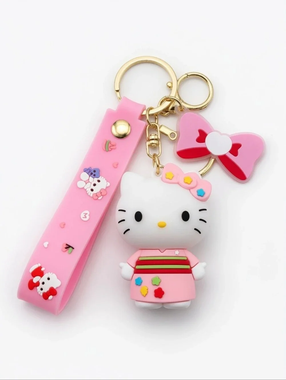 Hello Kitty Key Chain Bag Charm Pink Large